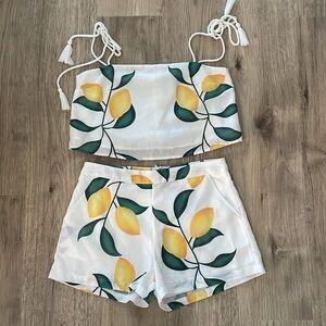 Blue Blush Citrus Print Ensemble